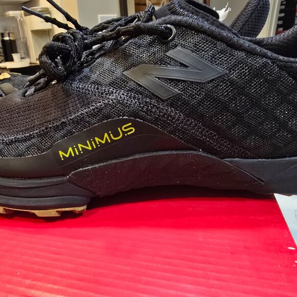 New Balance Mens Minimus Trail Running Sneakers US 10 M Black MTM10LK1 NEW - Picture 2 of 15
